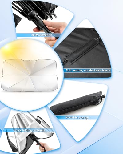 Windshield Sun Shade Umbrella Compatible with Subaru Outback Wagon 2015 2016 2017 2018 2019 (for Subaru Outback 2015-2019 - Umbrella)