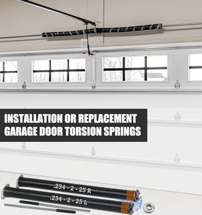 234x2x25 Garage Door Torsion Spring Set with Non (.234x2x25")