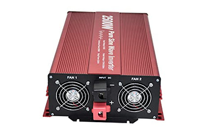 2500W Pure Sine Wave Inverter 12V to 120V AC with 2 AC outlets (2500W)