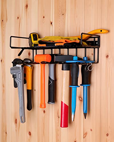 Wall Mounted Power Tool Organizer Holder (Drill Rack & Shelf 2-in-1)