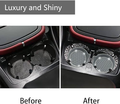 4pcs Bling Car Cup Holder Coaster (New Grey / 4pcs)