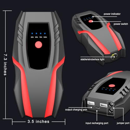 12v Auto Jump Starter Pack with Air Compressor (A20-1500a+compressor)