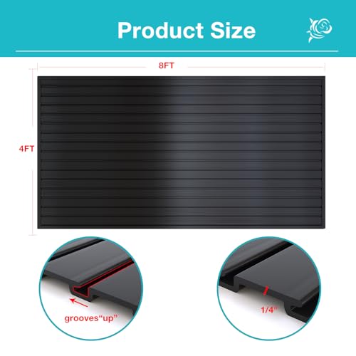 Slatwall Panel Wall Storage Systems (4x8ft / Black)