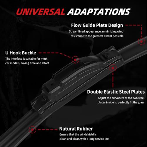 Windshield Wiper Blades Replacement for Jeep Compass 2018 (24"+18"+10")