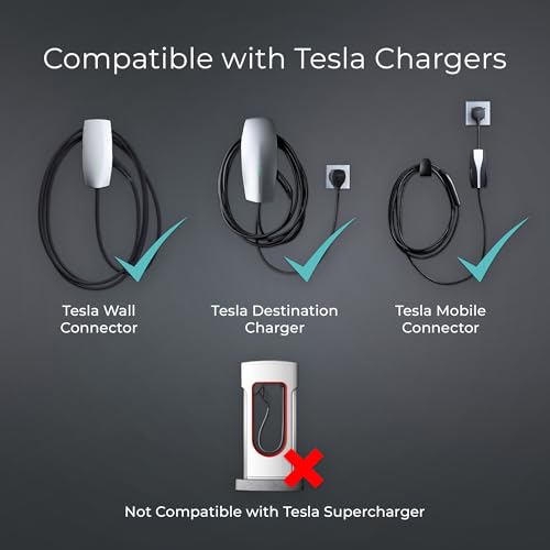Tesla to J1772 EV Charging Adapter (48A Adapter Black)