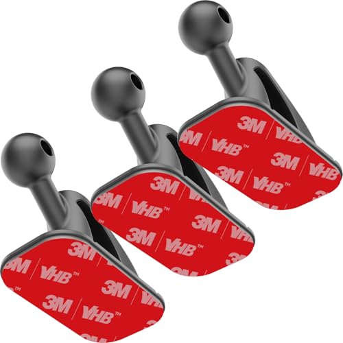 3 Pack Sticky 17mm Ball Mount for Car Mount Adhesive Replacement Magnetic Phone Holder MagSafe Mounting Base Dashboard Sticker 3M VHB Tape (3 Pack)