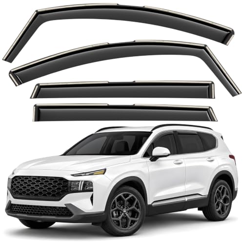 Window Deflectors Smoke Tinted in (For Santa Fe 19-23)