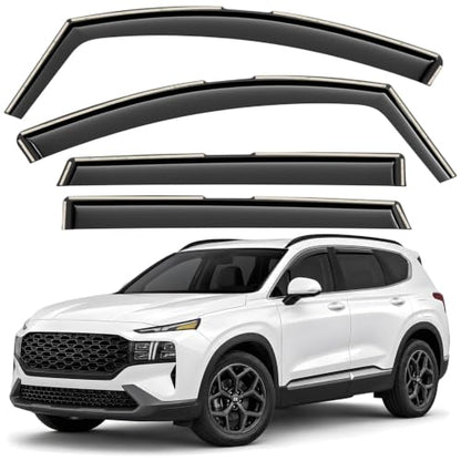 Window Deflectors Smoke Tinted in (For Santa Fe 19-23)