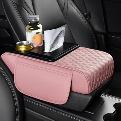 Center Console Cover Organizer (Water Ripple / rose-tinted)