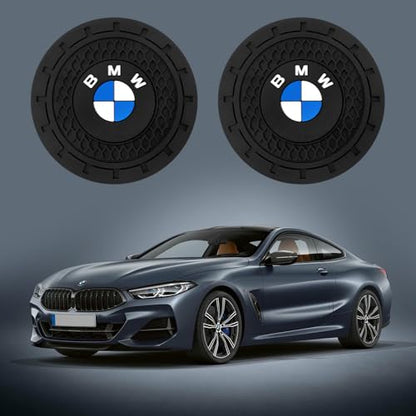 Car Cup Holder Coaster for BMW X1 X3 M3 M5 X5 X6 Z4 3 5 7 Series Silicone (Black-01)
