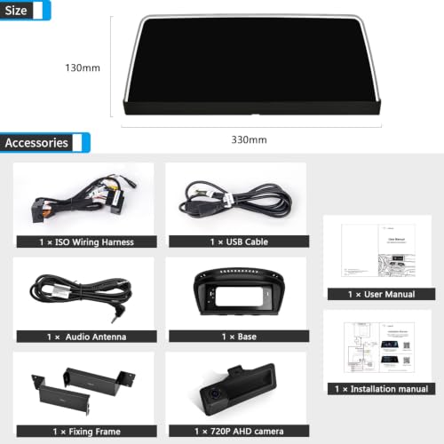 10.25" Vertical Linux Screen for BMW E60 E61 CCC 2005 (10.25" E60/E61 CCC Linux + AHD Camera)
