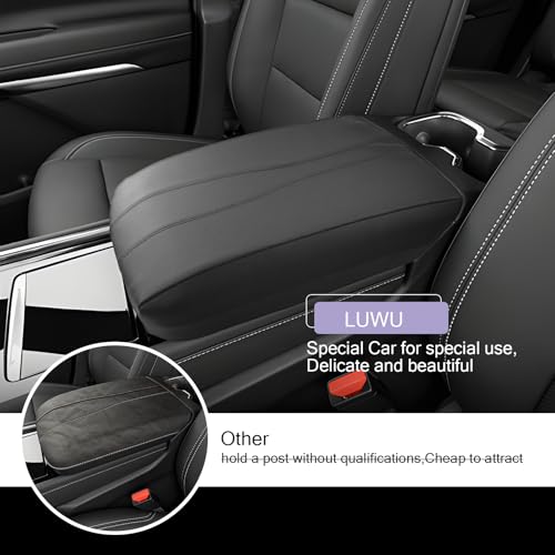 2026 2027 Traverse Center Console Cover Compatible with 2024 2025 2026 2027 Chevrolet Traverse Accessories 2027 Traverse LT (2024-2027 Traverse Thin Black)