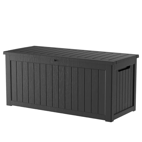 300 Gallon Resin Outdoor Storage Box (Black / 270 gallons)