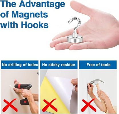 Magnetic Hooks for Cruise Cabins (Silver / 0.63in)