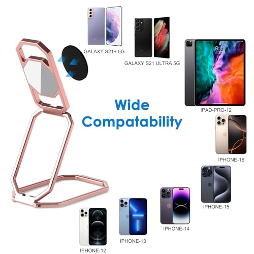 Phone Ring Holder Finger Kickstand (Silver Rose Gold)