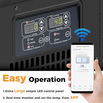 12v Refrigerator with APP Control (Black / 48QT)