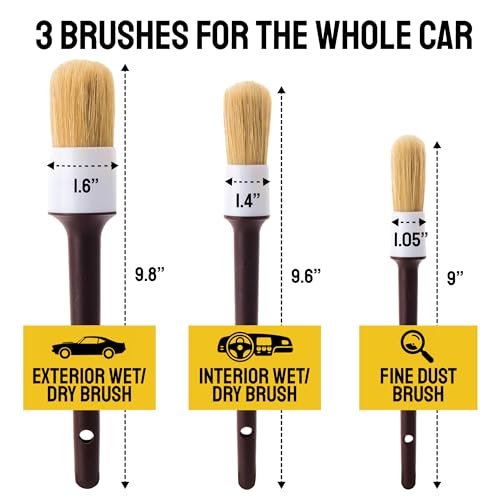 Car Detailing Brush Set 3 (3 Pack)