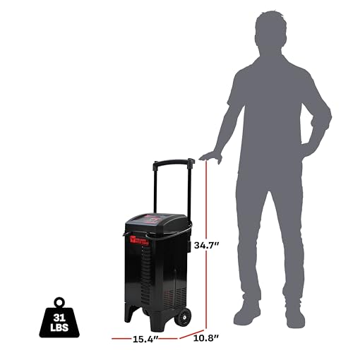 Farm & Ranch Wheeled Automatic 6A Car Battery Charger and 250A Engine Starter (Newer Version)