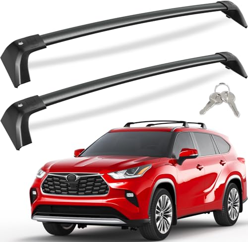 260lbs Roof Rack Cross Bars for Toyota Highlander 2020 (Black（Compatible with Toyota Highlander 2020-2026）)