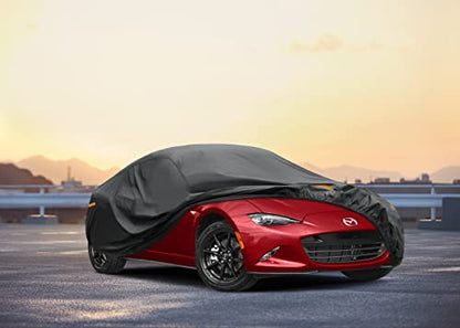 7 Layers Waterproof Car Cover for Mazda Miata MX (PE-Black / Custom Fit Mazda MX-5)