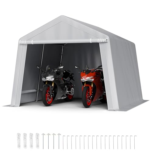 Outdoor Storage Shed (Gray / 10x10x8ft)