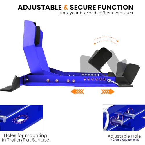 Universal Wheel Chock for Motorcycle Stand for Trailer Completely Adjustable Detachable Foldable Wheel Chock (Wheel Chock)
