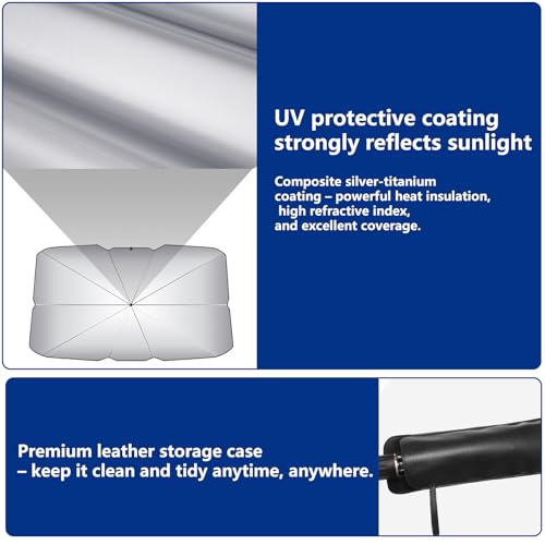 2026 Car Windshield Sun Shade Umbrella (Medium (55"Lx31"W))