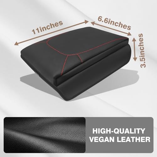 Armrest Cover for Colorado Canyon 2023 (5) 23+ |Colorado & Canyon| Red Stitch, +Thick)