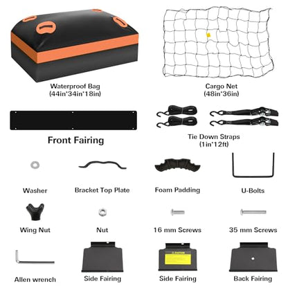 54" x 34" x 6" 200lb Heavy Duty Roof Rack Carrier Basket with Waterproof Bag (54" x 34" x 6")