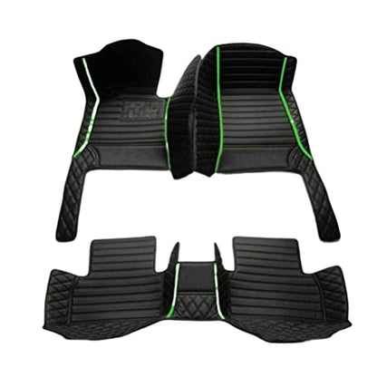 Customization Floor Mats and Cargo Mats are Suitable for 99% of Cars (3D Black Green / 3D Floor Mats)