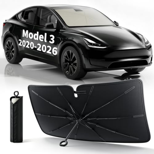 Windshield Sun Shade Umbrella for Tesla Model Y (Tesla model 3(2017-2026))