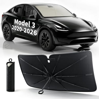 Windshield Sun Shade Umbrella for Tesla Model Y (Tesla model 3(2017-2026))
