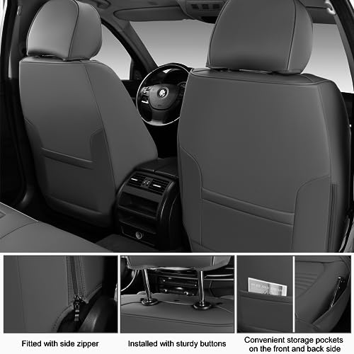 Front Seat Covers (Gray / Front Pair)