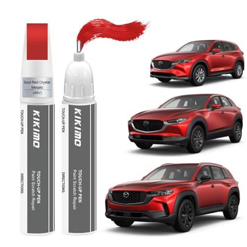 for Mazda Touch Up Paint (Soul Red Crystal Metallic(46V) for 2017-2025 CX-5/2020-2026 CX-30/2023-2026 CX-50/2025-2026 CX-70/2024-2026 CX-90/2018-2026 MAZDA3/2018-2025 MX-5 Miata/2025 MX-5 Miata/2018-2021 MAZDA6/2018-2021 CX-3/2018-2023 CX-9)
