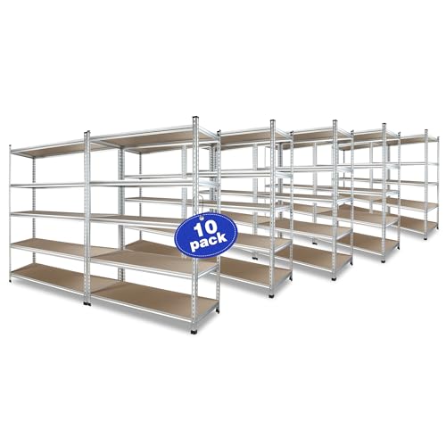 5 Tier Shelving Unit (48"W x 24"D x 72"H(Aluminum Finish))