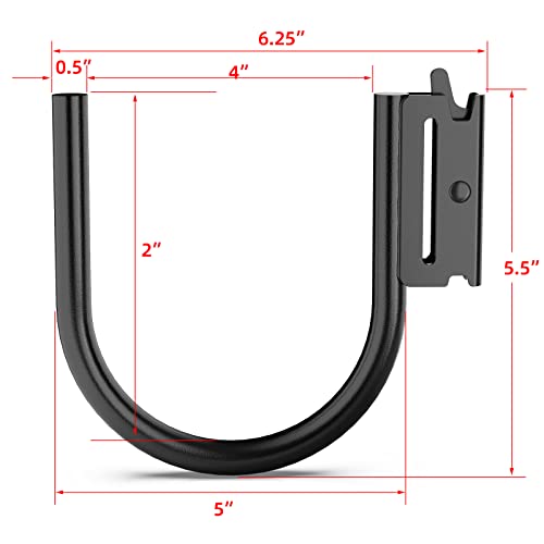 10PCS Heavy Duty E Track 5" J Hooks (4"(10Pack-Black))