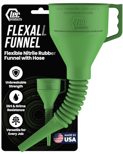 FlexAll Long Flexible Oil Change Funnel (Green / Large)