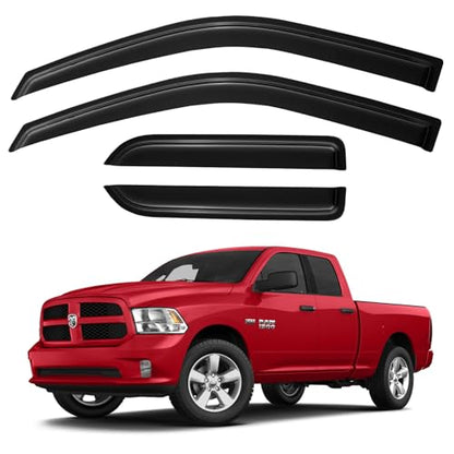 Window Visors Rain Guards for 2009 (2009-2018 ram 1500 quad cab)