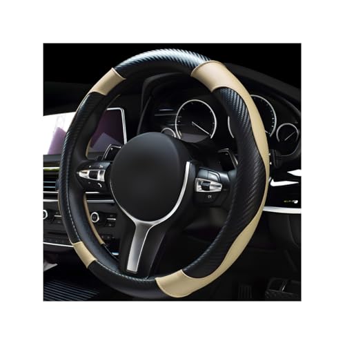 Car Steering Wheel Cover (Beige, With Lining)