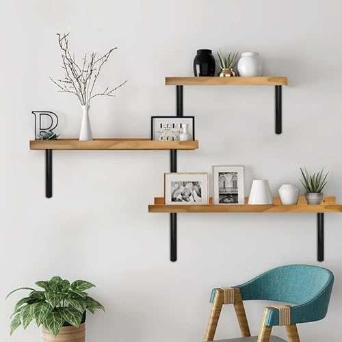 4 Pack L12 x H 8" Black Heavy Duty Shelf Brackets with Screws Metal Shelf Brackets Shelf Support Angle Brackets for Shelves L Brackets Heavy Duty Floating Shelf (4 Pack-Black / 12''x8'')