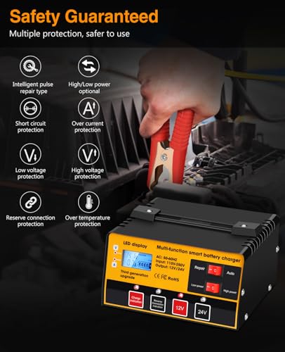 Car Battery Charger (Black Yellow)