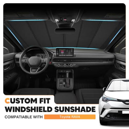 Windshield Sun Shade Compatible for Toyota RAV4 2019 (FOR | Thickened Toyota RAV4 2019-2025)