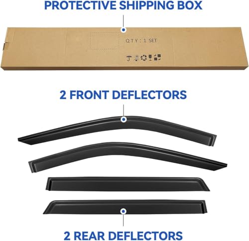 Window Visors Rain Guards for 2021 (2021-2026 Tahoe/Yukon)