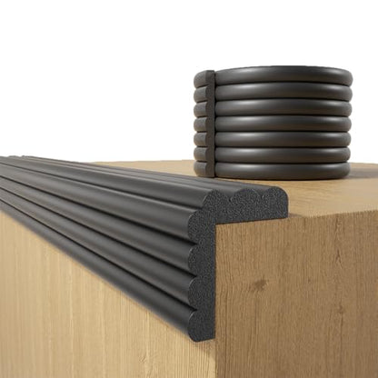 Baby Proofing Wall Corner Protector (Black / 6.56Ft x 5.9"W x 0.47"Th)