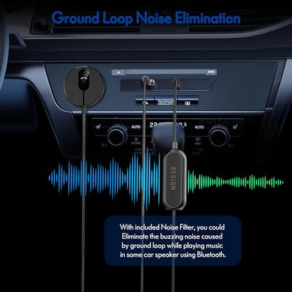 BK01 Bluetooth Car Kit (Magnet Mount Receiver with Ground Loop Noise Filter)