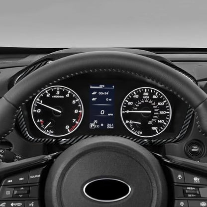 Car ABS Center Console Instrument Dashboard Panel Trim Cover Only for 2025 2026 Subaru Forester Carbon Fiber Interior Accessories (Instrument Dashboard Decal)