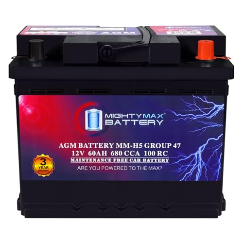 MM H5 Start and Stop Car BCI Group Size 47 12V 60 AH (Group 47)