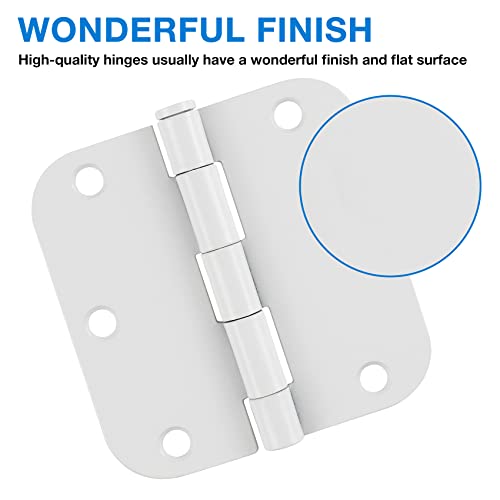 3 1 2" Matte White Door Hinges 3.5" 5 (White / 6 Pack-no squeak)