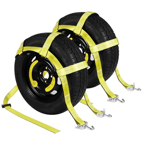 Tow Dolly Basket Straps with Swivel J Hook 2 Pack Fit 13" (2 Pack-13"-21")