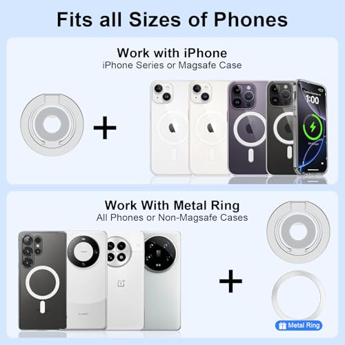 Magnetic Phone Grip Stand for iPhone Air (silver)